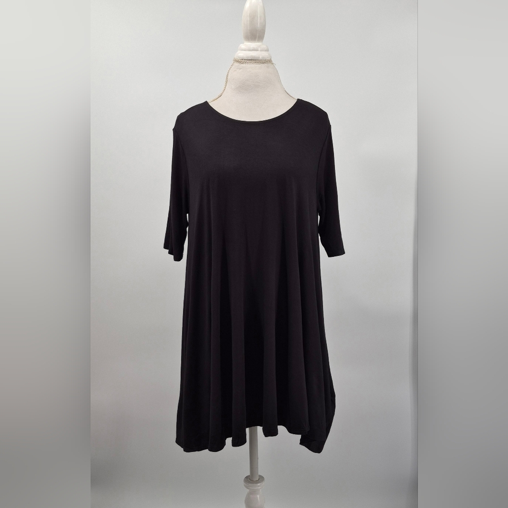 LTX Sportswear 1XL Black Tunic Pockets NWOT Plus Flowy Business Casual